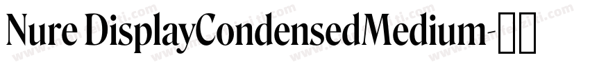 Nure DisplayCondensedMedium字体转换